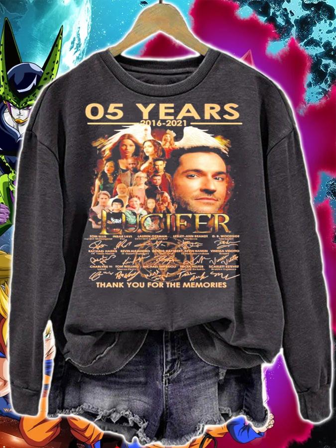 05 years 2016 2021 Lucifer signatures t-shirt sweatshirt