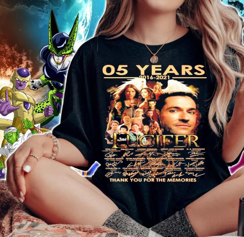 05 years 2016 2021 Lucifer signatures t-shirt woman shirt