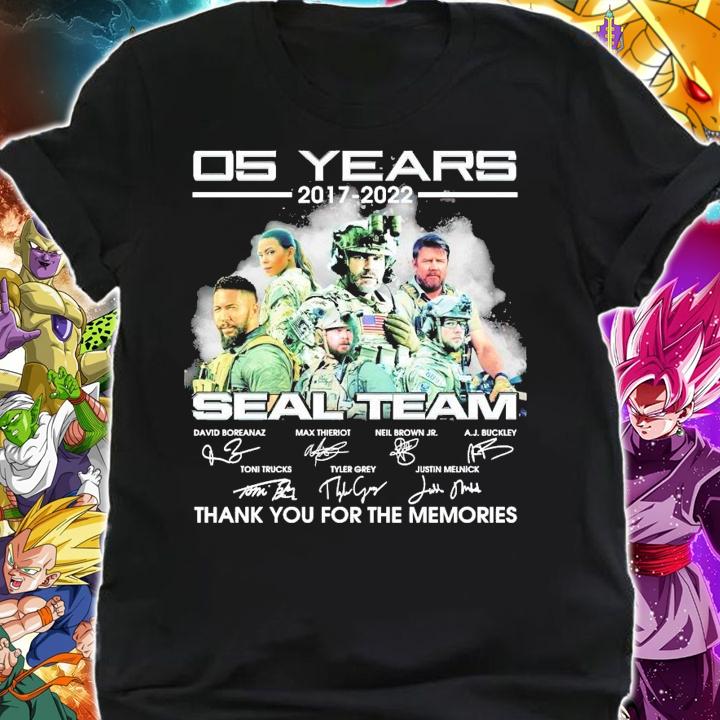 05 years 2017 2022 Seal Team signatures t-shirt shirt