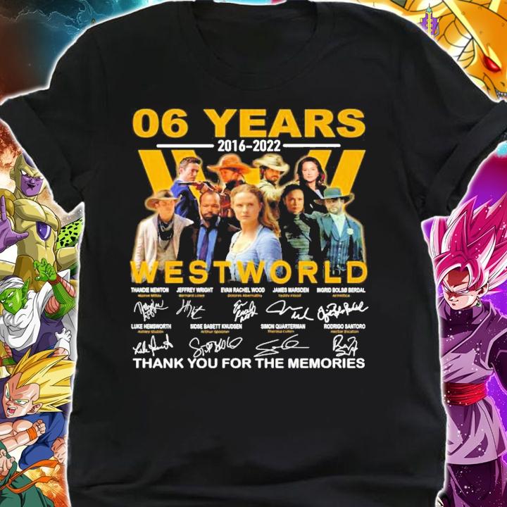 06 years 2016 2022 Westworld signatures t-shirt shirt