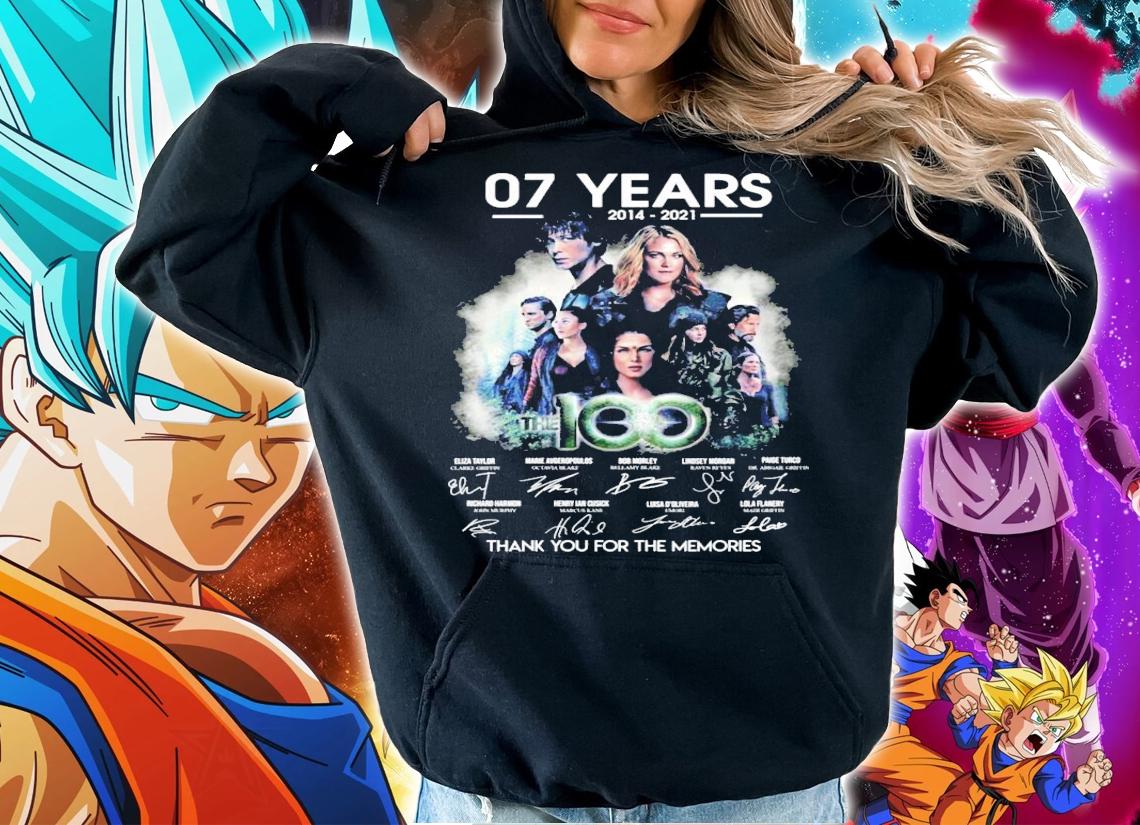 07 years 2014 2021 The 100 thank you for the memories t-shirt hoodie