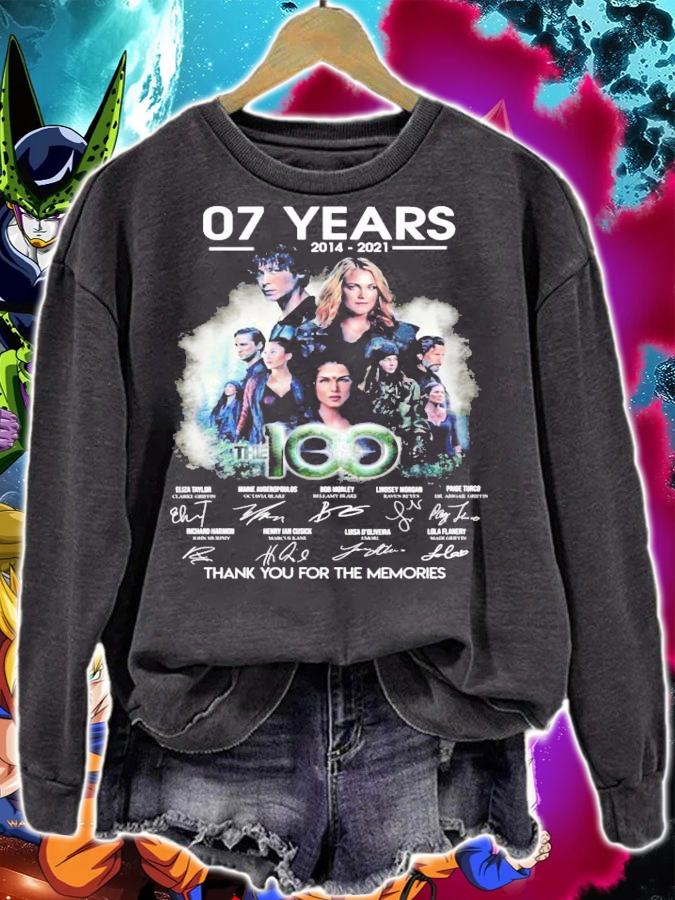 07 years 2014 2021 The 100 thank you for the memories t-shirt sweatshirt