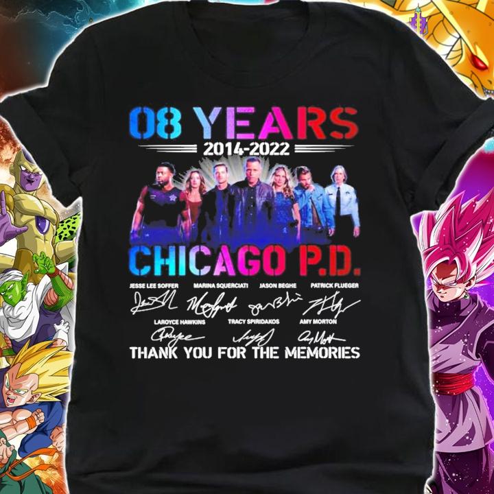 08 years 2014 2022 Chicago PD signatures t-shirt shirt