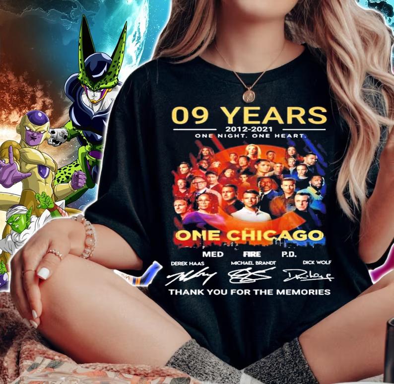 09 Years 2012 2021 One Night One Heart One Chicago Signatures Thank You For The Memories t-shirt woman shirt