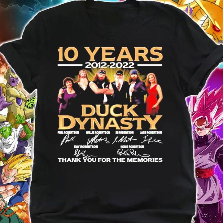 10 years 2012 2022 Duck Dynasty signatures t-shirt shirt