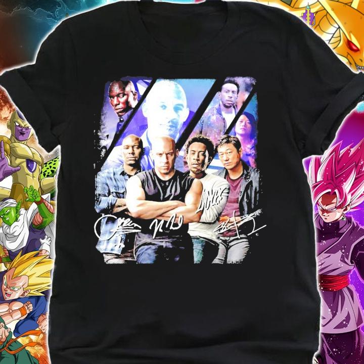 4 Man Fast and Furious signatures t-shirt shirt