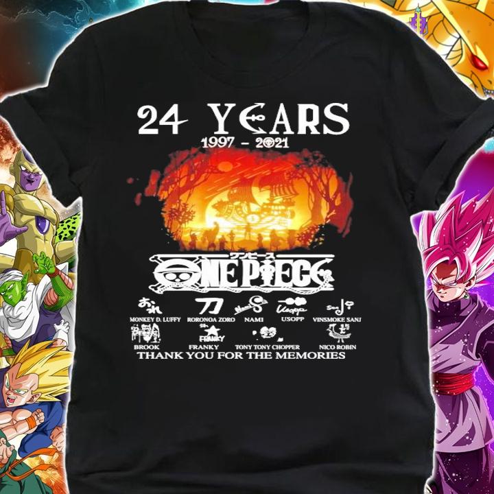 24 years 1997-2021 One Piece Signatures t-shirt shirt