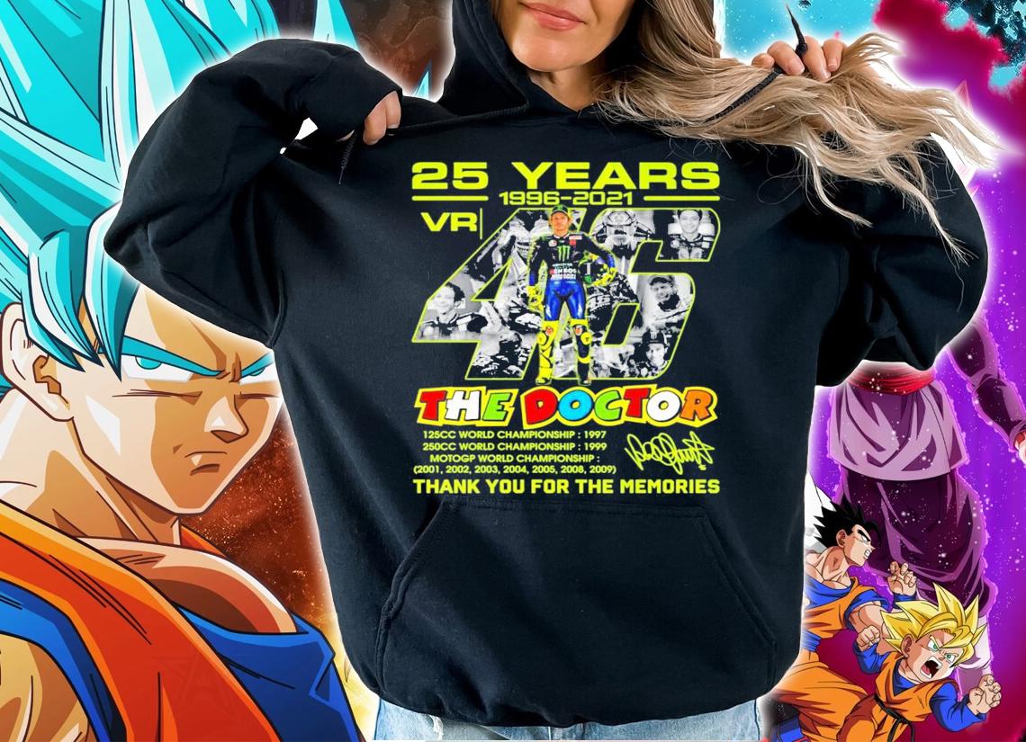 25 years 1996-2021 The Doctor VR46 signature t-shirt hoodie