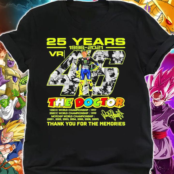 25 years 1996-2021 The Doctor VR46 signature t-shirt shirt