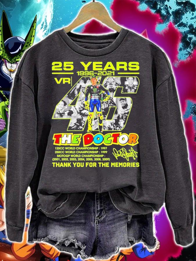 25 years 1996-2021 The Doctor VR46 signature t-shirt sweatshirt