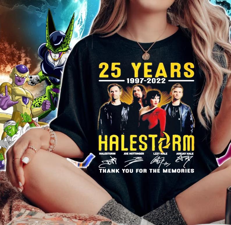 25 years 1997-2022 Halestorm signature shirt t-shirt woman shirt