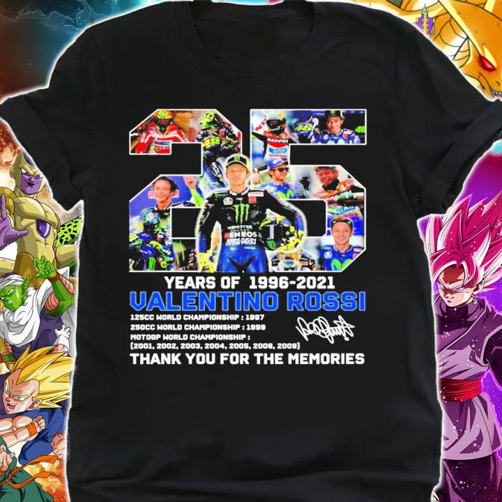 25 years of 1996-2021 Valentino Rossi signature t-shirt shirt