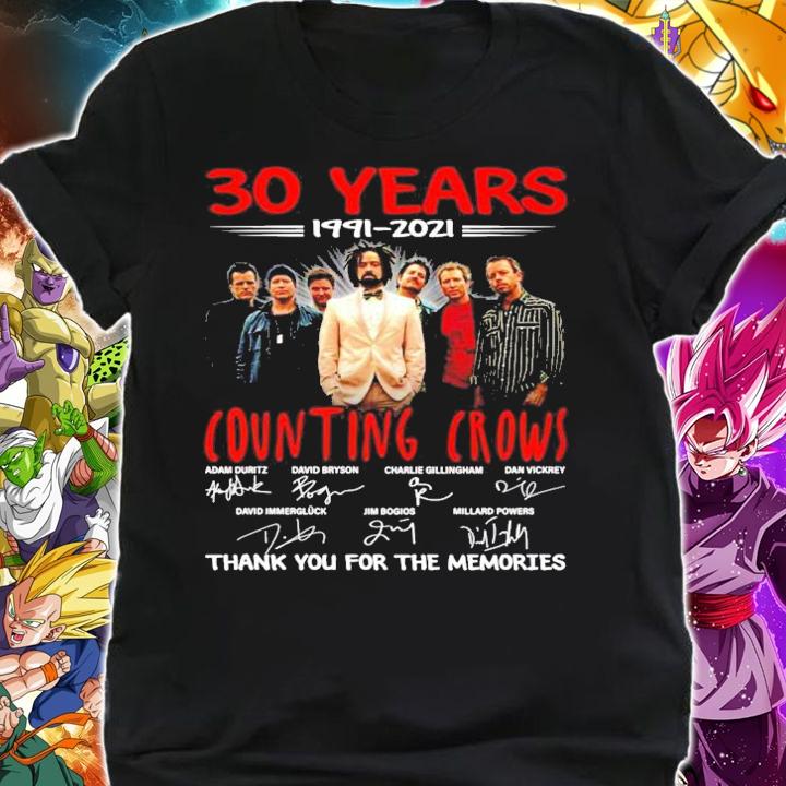30 years 1991-2021 Counting Crows signatures t-shirt shirt