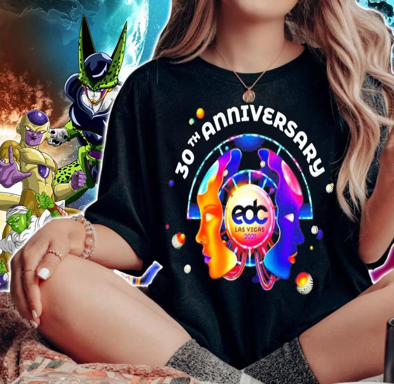 30th anniversary EDC Las Vegas 2021 t-shirt woman shirt