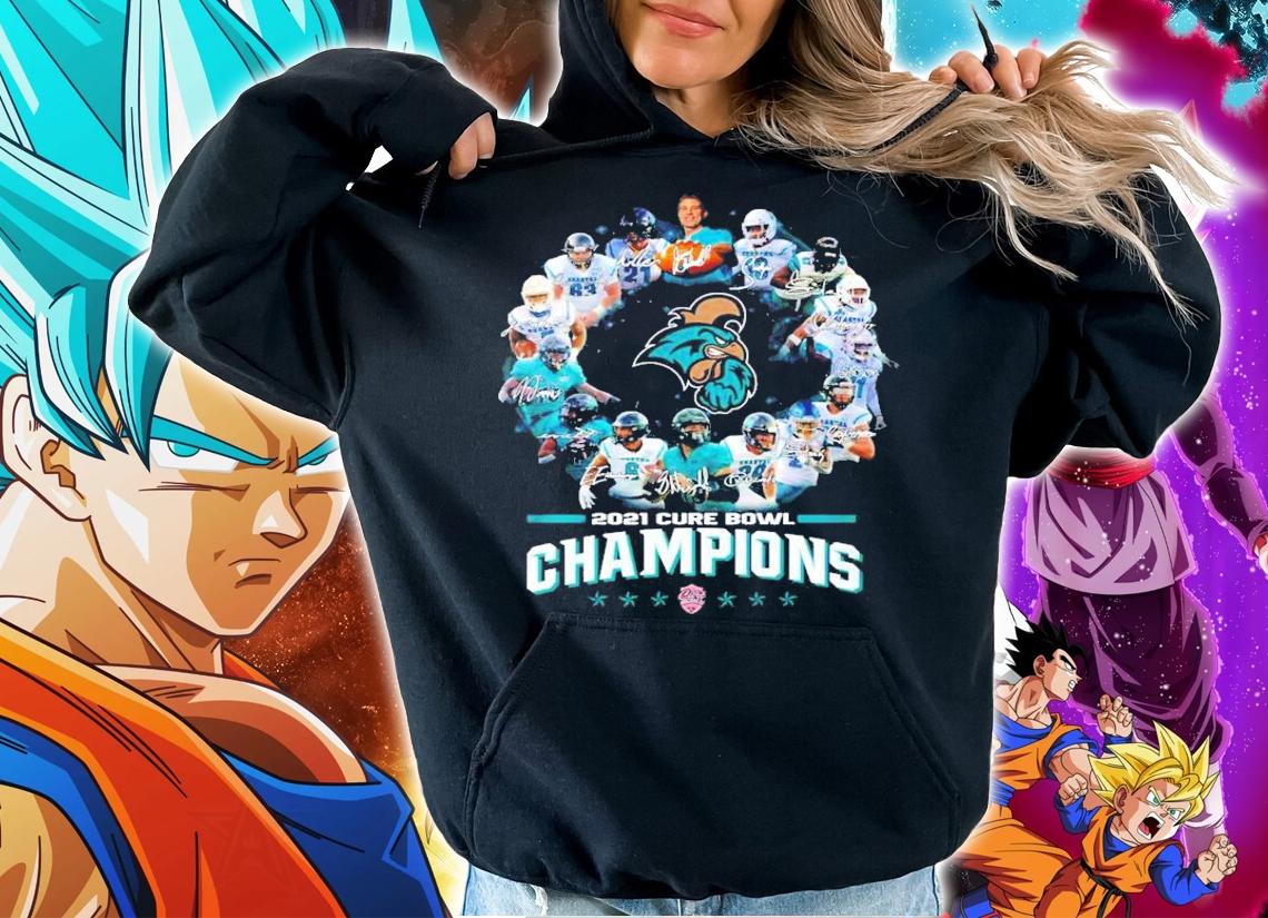 Coastal Carolina Chanticleers 2021 Cure Bowl Champions Signatures Shirt hoodie