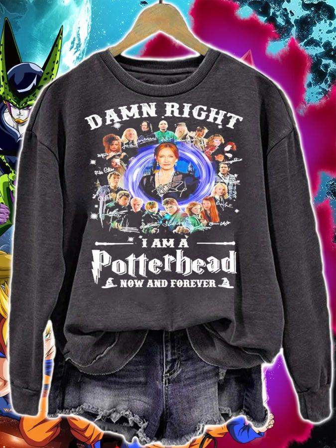 Damn Right I Am A Potterhead Now And Forever Signatures Shirt sweatshirt