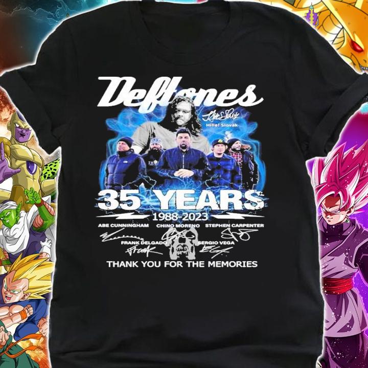 Deftones 35 Years 1988-2023 Signatures Thank You For The Memories Shirt shirt