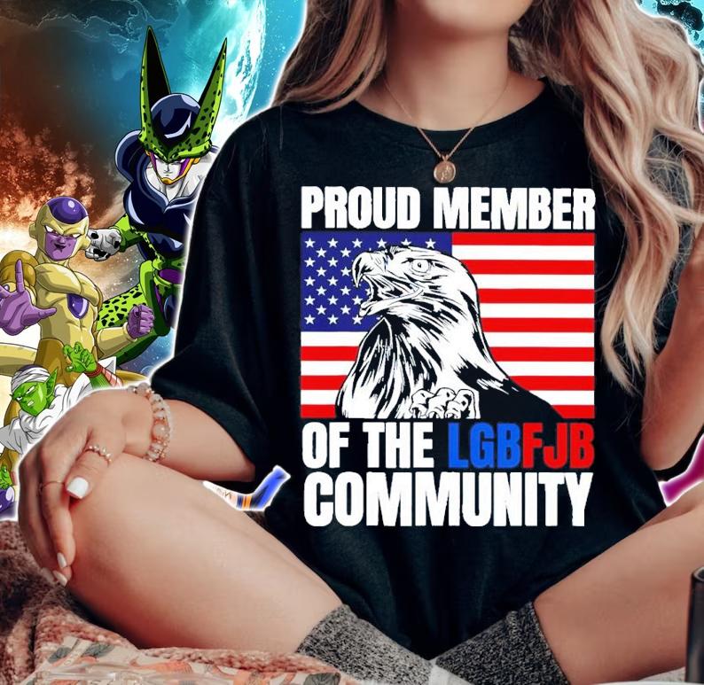 Eagle American Flag Proud Member Of The LGBFJB Community Shirt woman shirt