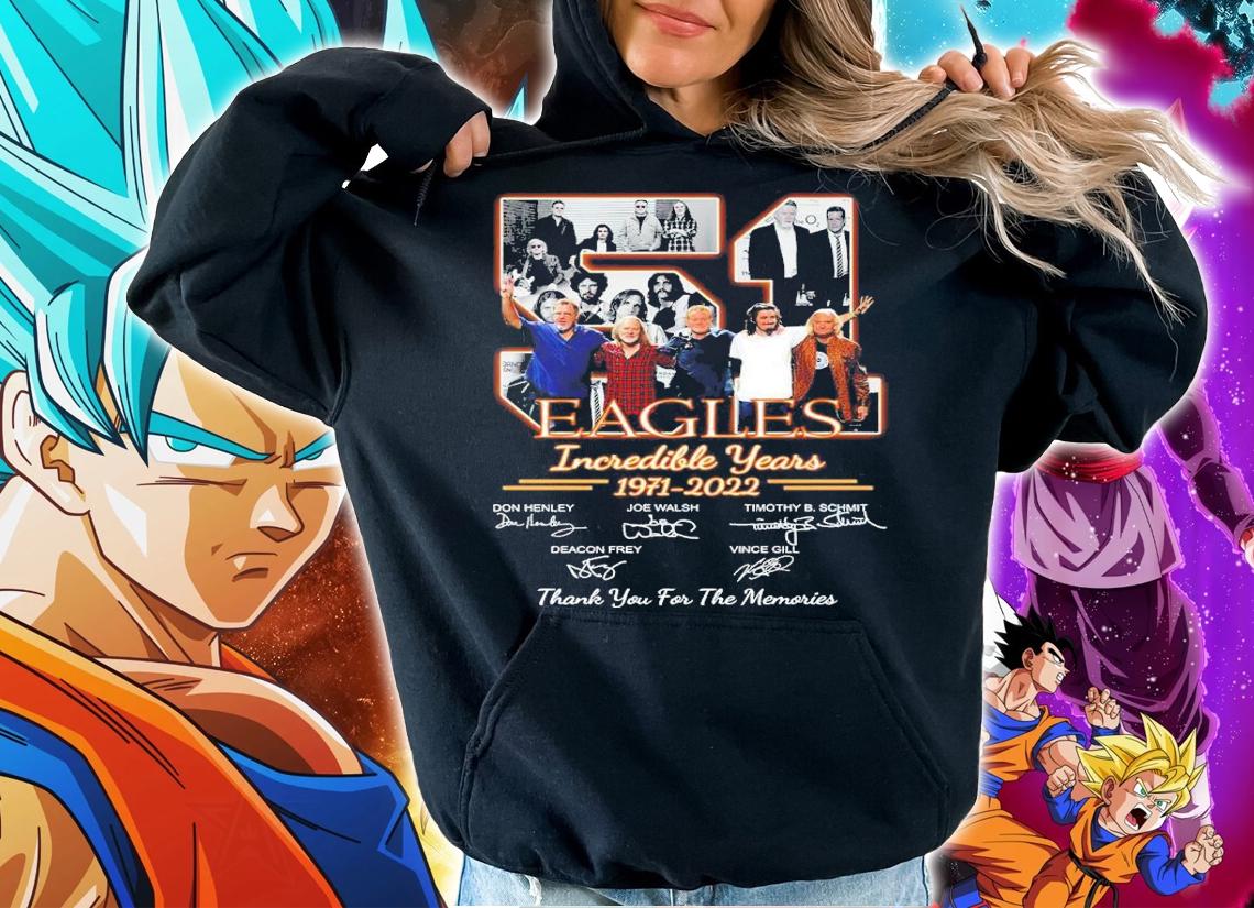 Eagles Incredible Years 1971-2022 Signatures Thank You For The Memories Shirt hoodie