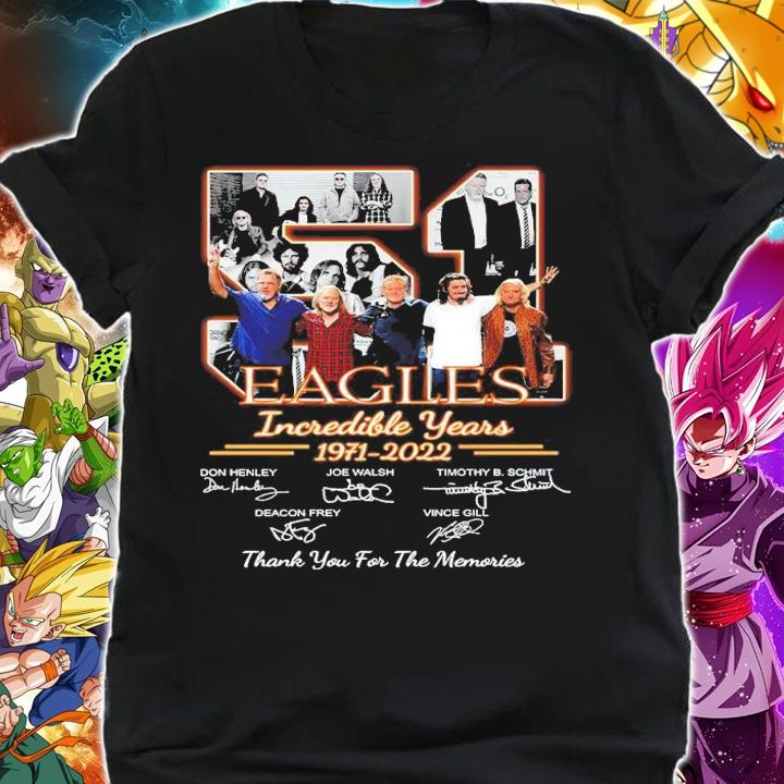 Eagles Incredible Years 1971-2022 Signatures Thank You For The Memories Shirt shirt
