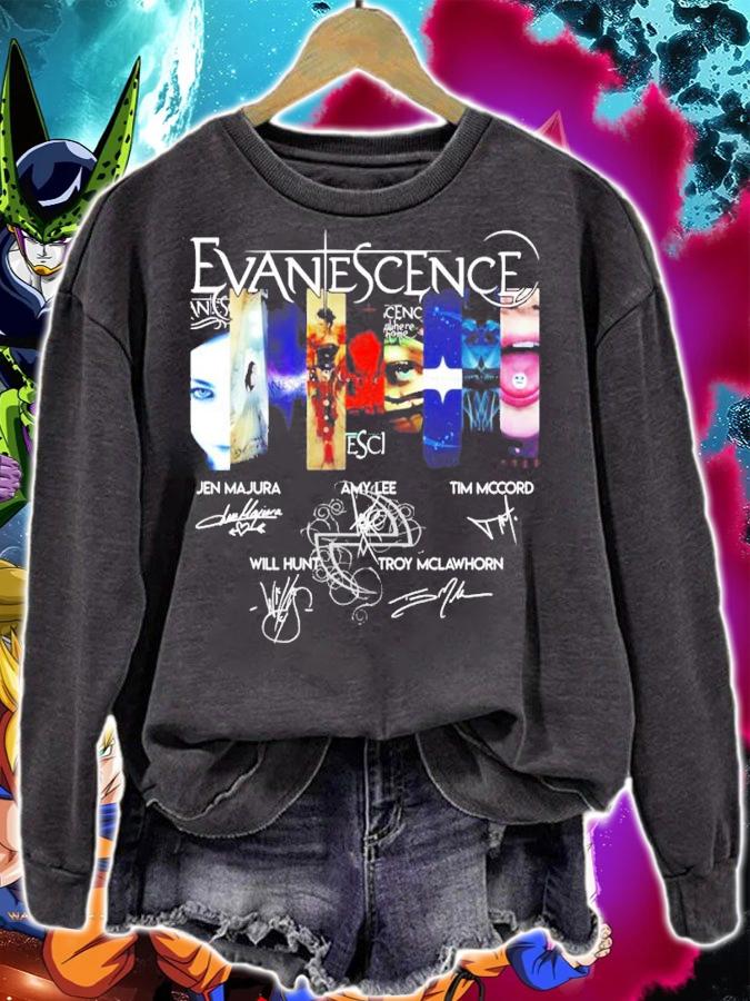 Evanescence Rock Band Signatures Shirt sweatshirt