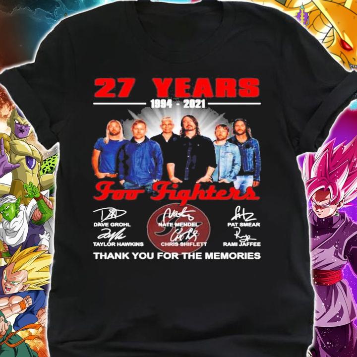 Foo Fighters 27 years 1994-2021 thank you for the memories t-shirt shirt