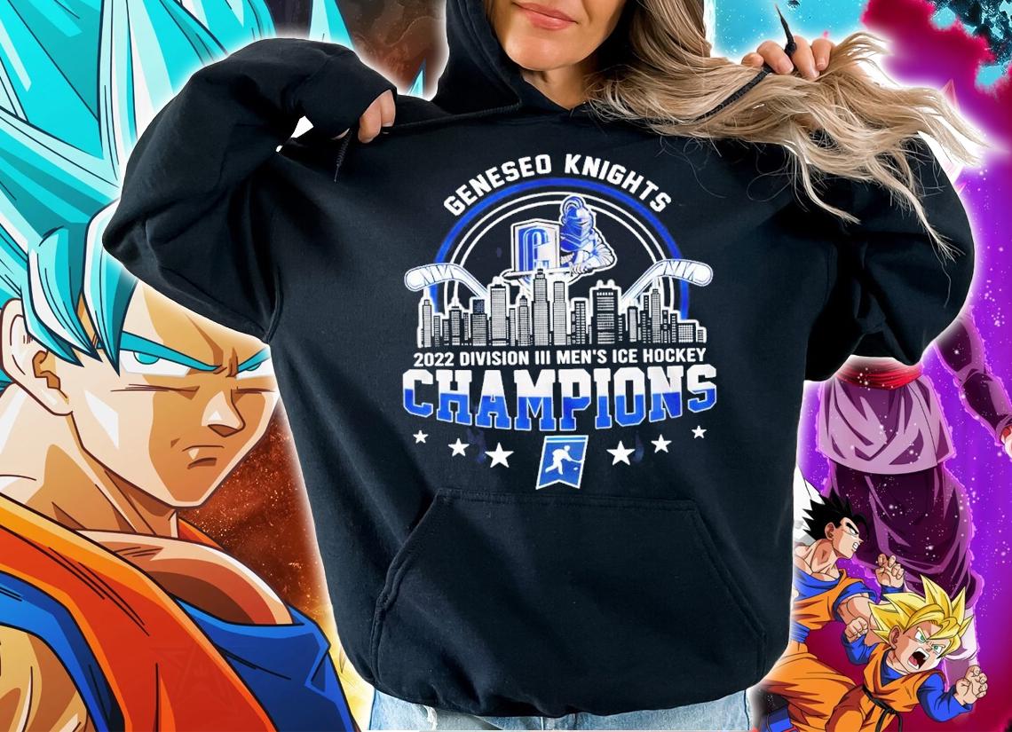 Geneseo Knights NCAA Division III Men's Ice Hockey Champions 2022 Shirt hoodie