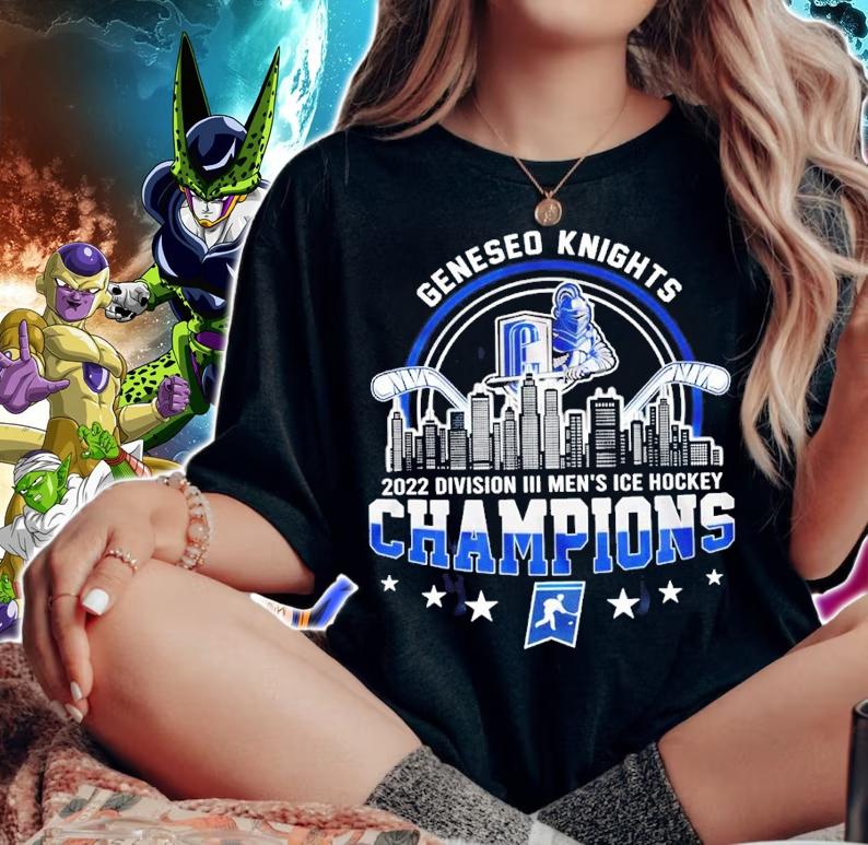 Geneseo Knights NCAA Division III Men's Ice Hockey Champions 2022 Shirt woman shirt