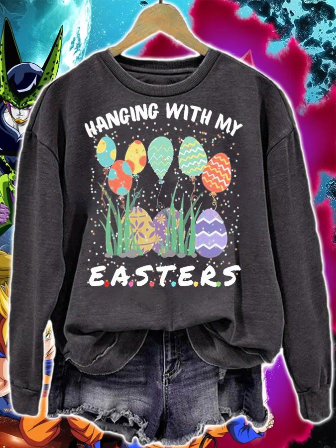 Hanging With My Easters Gnomies Funny Pajama T-Shirt sweatshirt