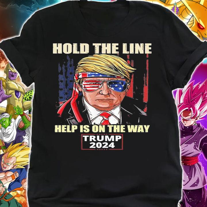 Hold The Line Trump 2024 Anti Biden Conservative Trump Sunglasses Vintage T-Shirt shirt