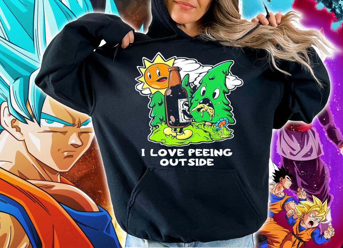 I Love Peeing Outside Retro Camping Drinking Hiking T-Shirt hoodie