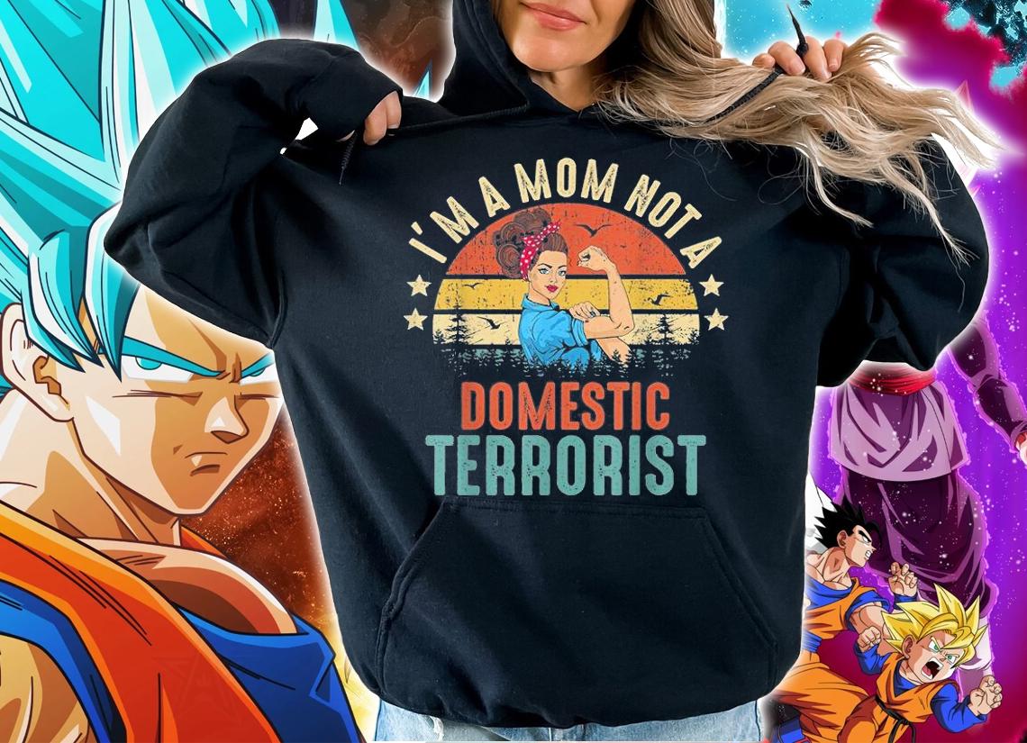 I'm A Mom Not A Domestic Terrorist Vintage Rainbow T-Shirt hoodie