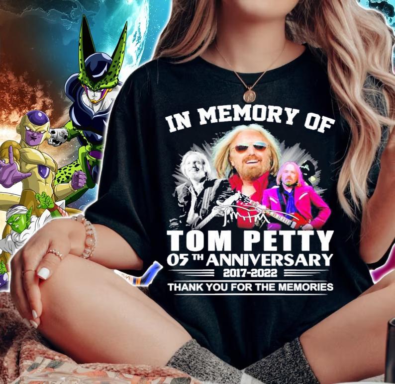 In Memory Of Tom Petty 05th Anniversary 2017-2022 Signatures Thank You For The Memories Shirt woman shirt