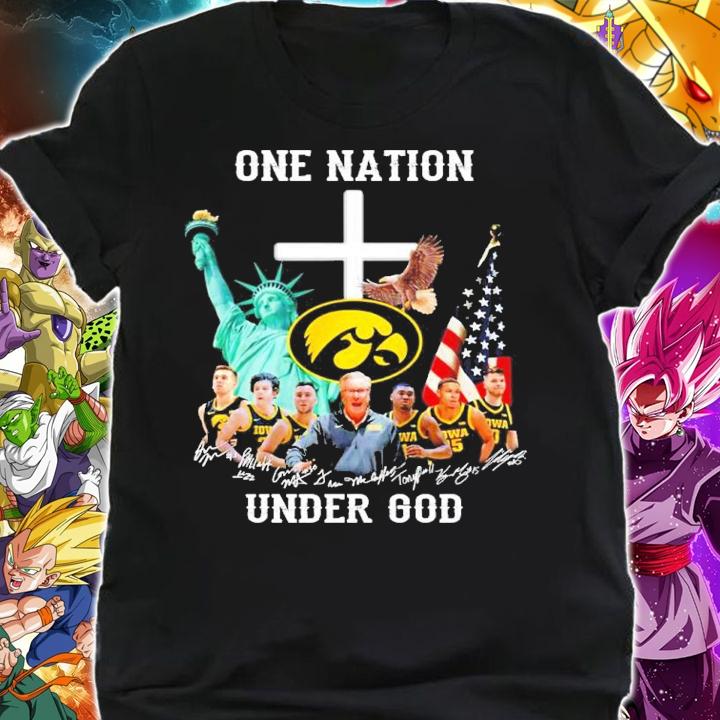 Iowa Hawkeyes One Nation Under God Signatures Shirt shirt