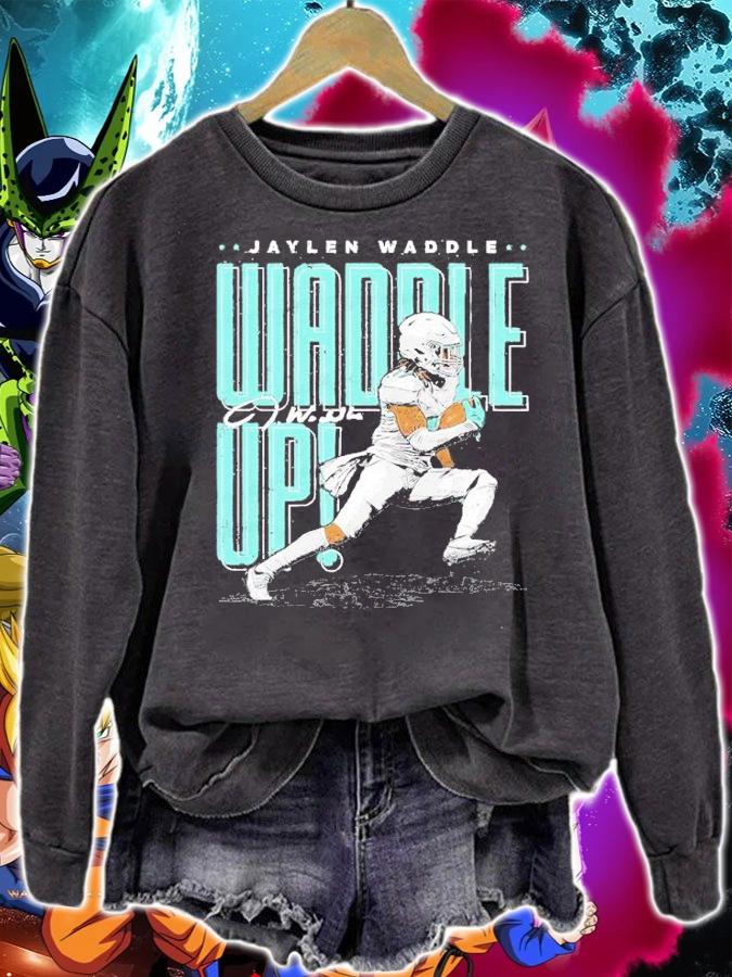 Jaylen Waddle Miami Waddle Up Football Shirt sweatshirt