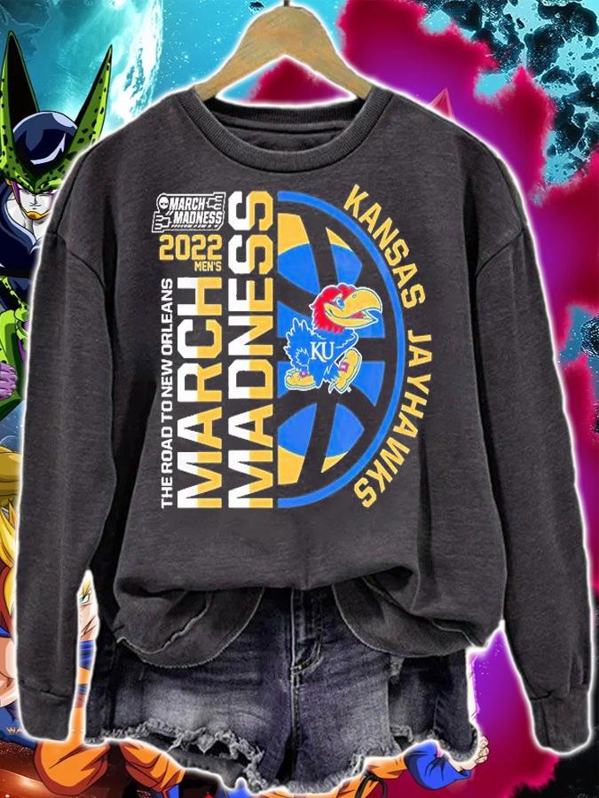 Kansas Jayhawks 2022 Mens NCAA The Road To New Orleans March Madness T-Shirt sweatshirt