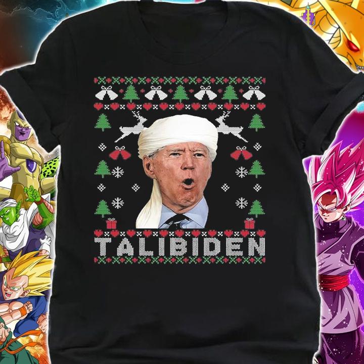 Let's Go Brandon Santa Hat Ugly Christmas Talibiden T-Shirt shirt