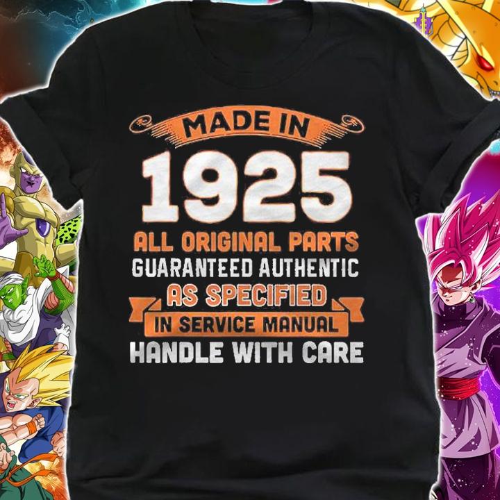 Made In 1925 Original Parts 96Th Birthday Shirt shirt