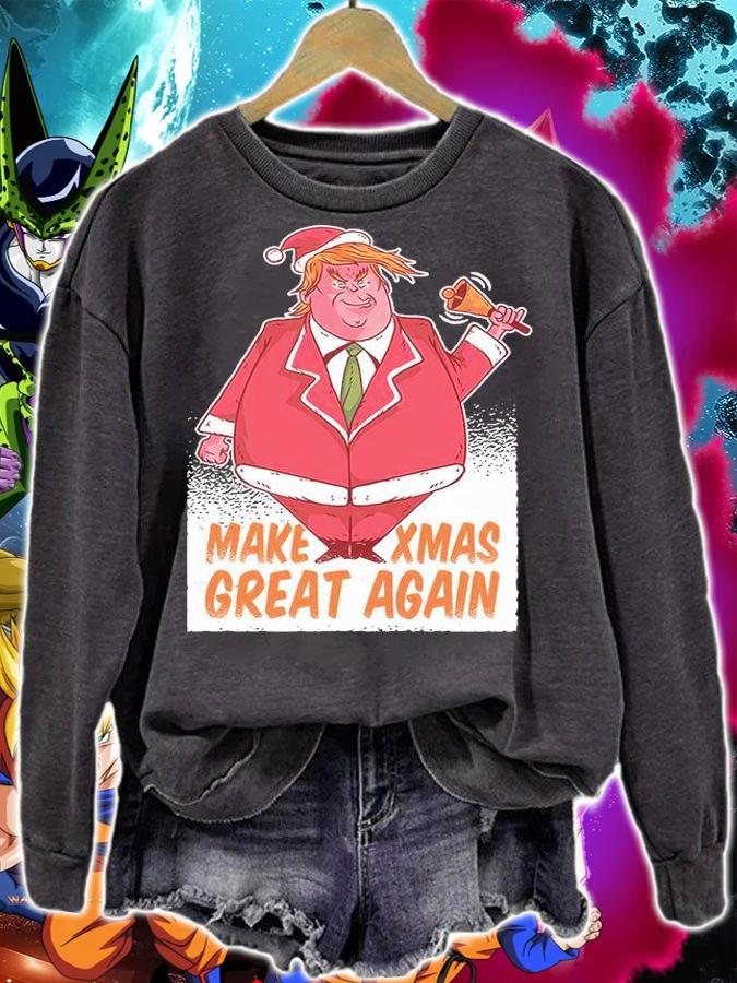 Make Xmas Great Again Funny Trump T-Shirt sweatshirt