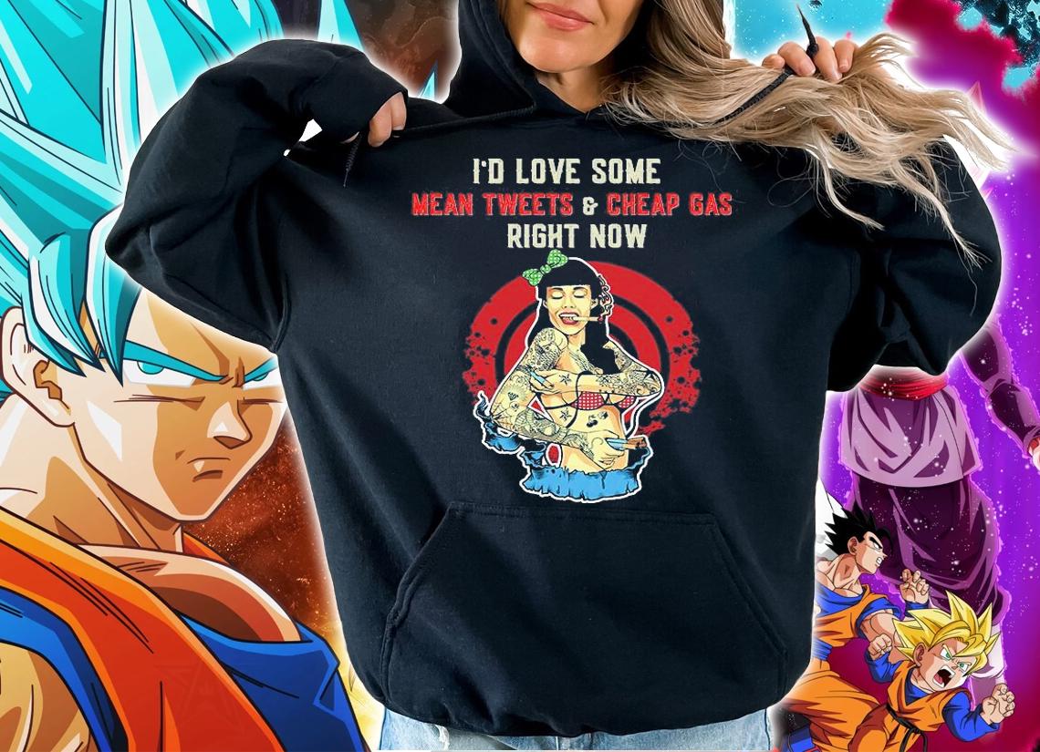Mean Tweets and Cheap Gas Funny Anti Biden Tattoo Girl T-Shirt hoodie