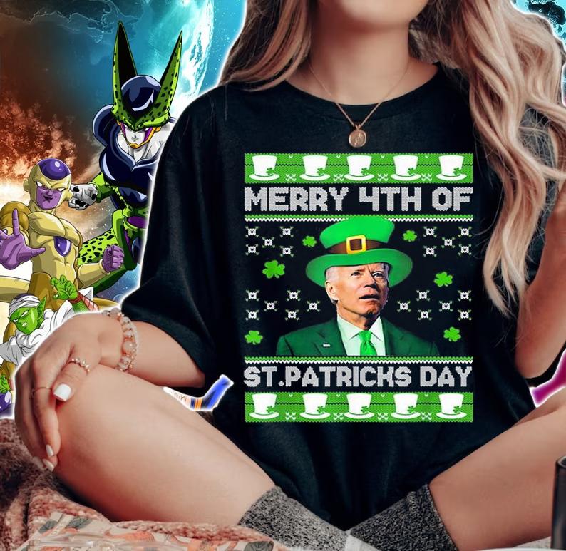 Merry 4th Of St Patricks Day Joe Biden Leprechaun T-Shirt woman shirt