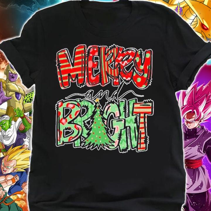 Merry And Bright Christmas Tree Shirt shirt