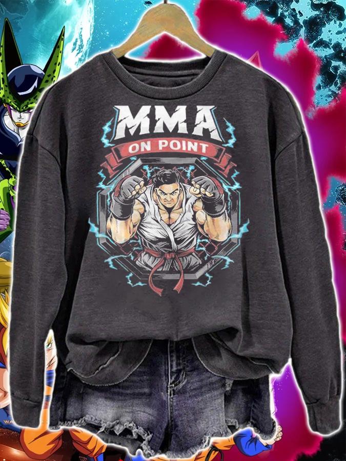 MMA on Point anime funny T-shirt sweatshirt