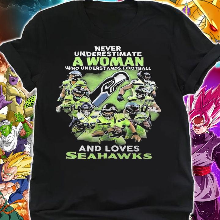 Never Underestimate A Woman Who Understands Football And Love Seahawks Shirt shirt
