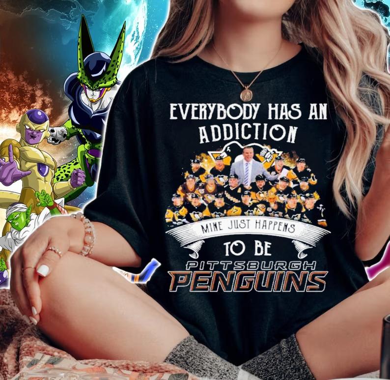 Official Everybody Has An Addiction Mine Happens To Be Pittsburgh Penguins Shirt woman shirt