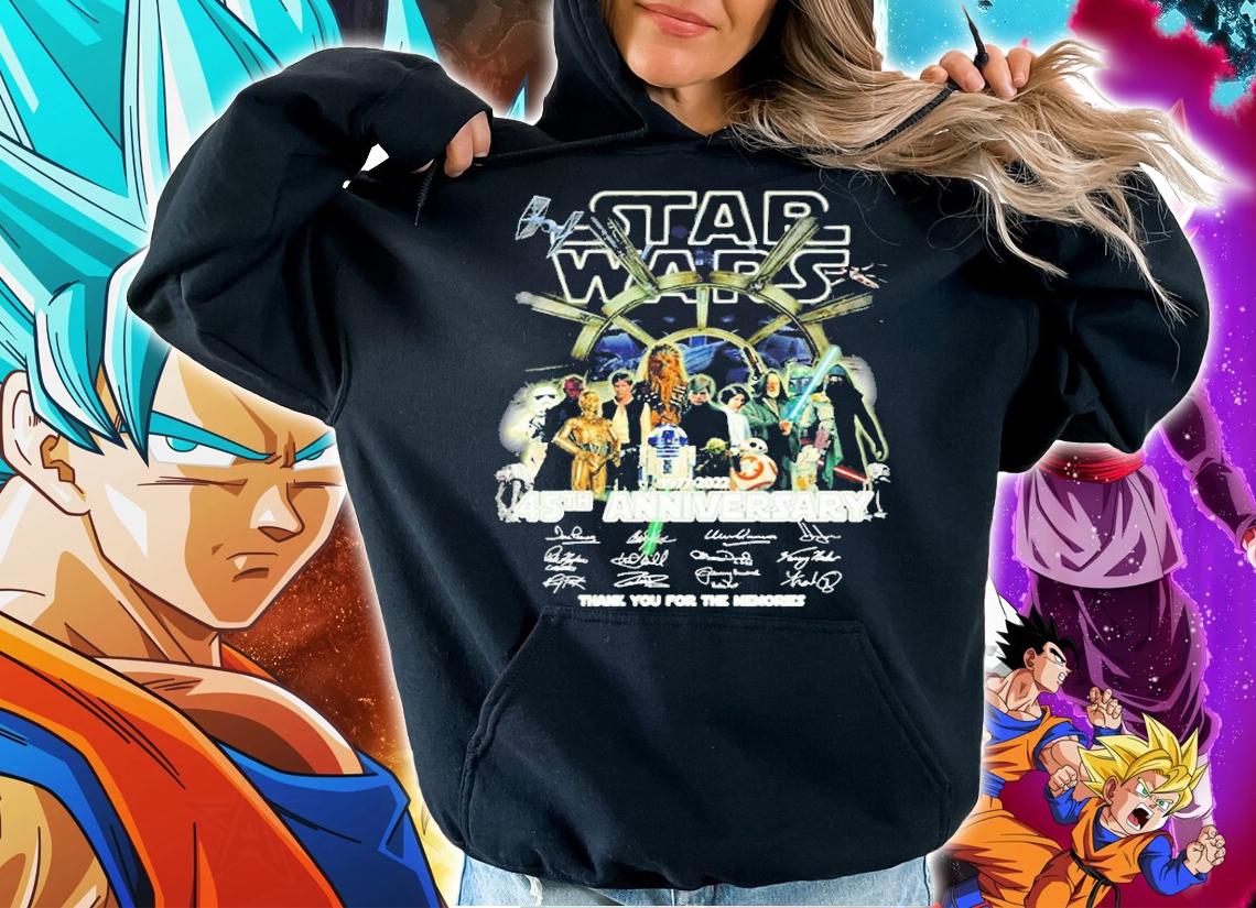 Star Wars 45th Anniversary 1977 2022 Signature Thank You For The Memories T-Shirt hoodie