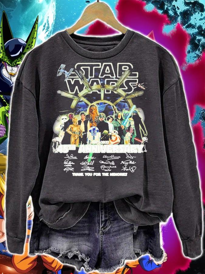 Star Wars 45th Anniversary 1977 2022 Signature Thank You For The Memories T-Shirt sweatshirt