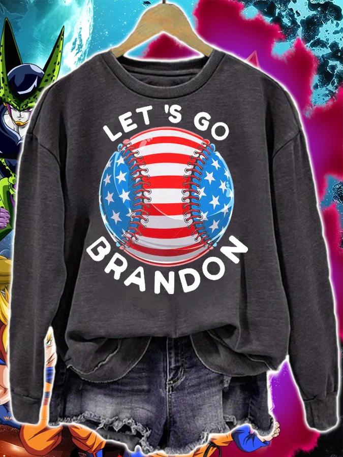 Thats Not What We Heard Lets Go Brandon Baseball US Flag T-Shirt sweatshirt