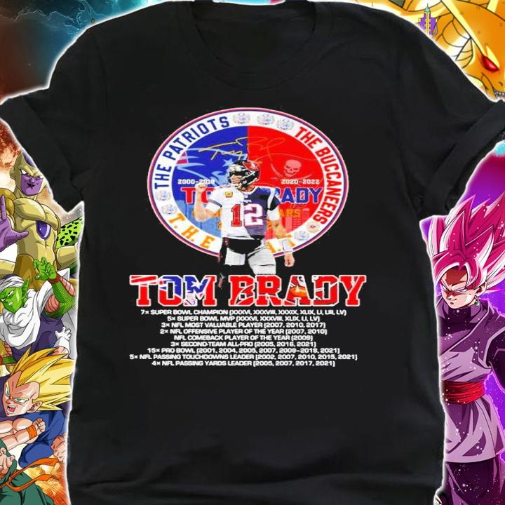 The Patriots The Buccaneers THE GOAT Tom Brady Signatures Shirt shirt