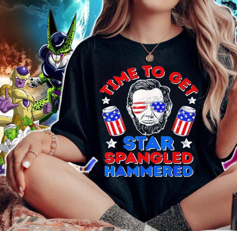 Time To Get Star Spangled Hammered 4th of July T-Shirt woman shirt